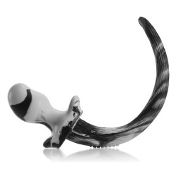 Oxballs Plug Queue Puppy Tail Mastiff 12 x 7cm Noir-Blanc